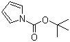 结构式 CAS# 5176-27-2, N-叔丁氧羰基吡咯; 1-吡咯甲酸叔丁酯