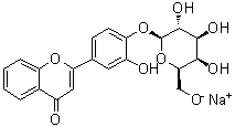 2-[4-(beta-D-Galactopyranosyloxy)-3-hydroxyphenyl]-4H-1-benzopyran-4-one monosodium salt molecular structure (CAS 517892-05-6)