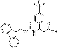 (betaR)-beta-[[(9H-Fluoren-9-ylmethoxy)carbonyl]amino]-4-(trifluoromethyl)benzenepropanoic acid molecular structure (CAS 517905-88-3)