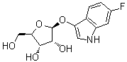 6-Fluoro-1H-indol-3-yl beta-D-ribofuranoside molecular structure (CAS 518033-39-1)