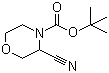 3-Cyano-4-morpholinecarboxylic acid tert-butyl ester molecular structure (CAS 518047-40-0)