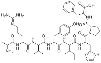 结构式 CAS# 51833-76-2, 血管紧张素1/2+A(2-8)乙酸酯