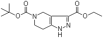 structure of CAS# 518990-23-3, 5-tert-Butyl 3-ethyl 6,7-dihydro-1H-pyrazolo[4,3-c]pyridine-3,5(4H)-dicarboxylate;5-tert-Butyl 3-ethyl 1,4,6,7-tetrahydro-5H-pyrazolo[4,3-c]pyridine-3,5-dicarboxylate
