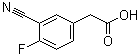 3-Cyano-4-fluorobenzeneacetic acid molecular structure (CAS 519059-11-1)