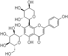 structure of CAS# 51938-32-0, Schaftoside;Shaftoside; 6-C-beta-D-Glucosyl-8-C-alpha-L-arabinosylapigenin