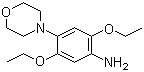 structure of CAS# 51963-82-7, 2,5-Diethoxy-4-morpholinoaniline;4-(4-Amino-2,5-diethoxyphenyl)morpholine; 2,5-Diethoxy-4-(4-morpholinyl)benzenamine
