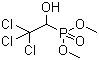 结构式 CAS# 52-68-6, 敌百虫; O,O-二甲基-(2,2,2-三氯-1-羟基乙基)磷酸酯