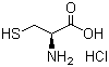 L-Cysteine hydrochloride anhydrous molecular structure (CAS 52-89-1)
