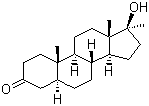 structure of CAS# 521-11-9, Mestanolone;17a-Methyldihydrotestosterone; 17a-Methyl-5a-androstan-17b-ol-3-one