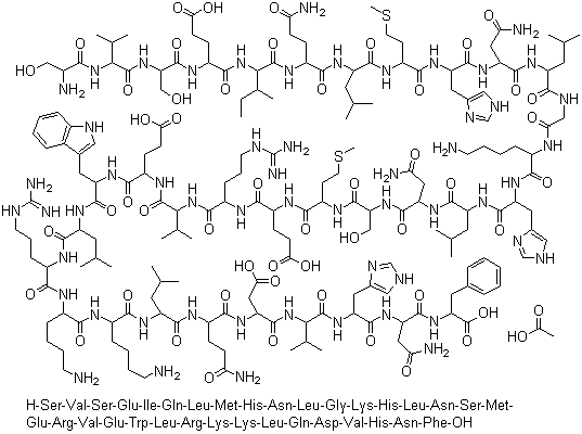 醋酸特立帕肽分子结构 (CAS 52232-67-4)