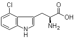 structure of CAS# 52448-14-3, 4-Chloro-L-tryptophan;(S)-4-Chlorotryptophan