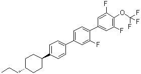 2',3,5-Trifluoro-4''-(trans-4-propylcyclohexyl)-4-(trifluoromethoxy)-1,1':4',1''-terphenyl molecular structure (CAS 524709-77-1)