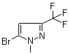 5-Bromo-1-methyl-3-(trifluoromethyl)-1H-pyrazole molecular structure (CAS 524740-42-9)