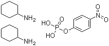 结构式 CAS# 52483-84-8, 4-硝基苯氧磷酸二环己基铵盐; 对硝基磷酸苯酯二环己基铵盐