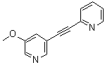 结构式 CAS# 524924-76-3, 3-甲氧基-5-(2-吡啶基乙炔基)吡啶