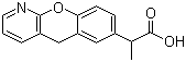 structure of CAS# 52549-17-4, Pranoprofen;2-(5H-[1]Benzopyrano[2,3-b]pyridin-7-yl)propionic acid