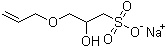 structure of CAS# 52556-42-0, Sodium 3-allyloxy-2-hydroxy-1-propanesulfonate;AHPS; COPS 1; COPS-I; Cops I; Sipomer COPS 1