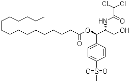 Thiamphenicol palmitate molecular structure (CAS 52628-58-7)