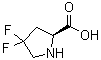 结构式 CAS# 52683-81-5, 4,4-二氟-L-脯氨酸