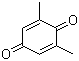 structure of CAS# 527-61-7, 2,6-Dimethylbenzoquinone;2,6-Dimethyl-p-benzoquinone); 2,6-Dimethyl-1,4-benzoquinone; 2,6-Dimethyl-2,5-cyclohexadiene-1,4-dione; 3,5-Dimethylbenzoquinone; m-Xyloquinone