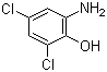 2-氨基-4,6-二氯苯酚分子结构 (CAS 527-62-8)