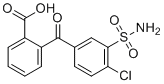 结构式 CAS# 5270-74-6, 2-(4-氯-3-氨基磺酰基苯甲酰基)苯甲酸