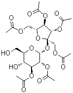 1',2,3,3',4',6'-Hexa-O-acetylsucrose molecular structure (CAS 52706-47-5)