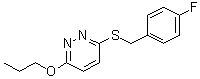 3-[[(4-Fluorophenyl)methyl]thio]-6-propoxypyridazine molecular structure (CAS 5273-54-1)