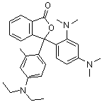 3-[2,4-二(二甲基氨基)苯基]-3-[4-(二乙基氨基)-2-甲基苯基]-1(3H)-异苯并呋喃酮分子结构 (CAS 52830-80-5)
