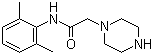 结构式 CAS# 5294-61-1, N-(2,6-二甲基苯基)-1-哌嗪乙酰胺