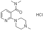 N,N-Dimethyl-2-(4-methyl-1-piperazinyl)-3-pyridinecarboxamide monohydrochloride molecular structure (CAS 52943-16-5)
