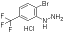 2-Bromo-5-trifluoromethylphenylhydrazine hydrochloride molecular structure (CAS 529512-78-5)