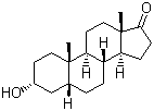 结构式 CAS# 53-42-9, 3a-羟基-5b-雄甾烷-17-酮
