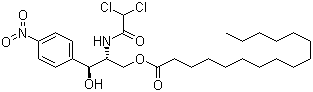 Chloramphenicol palmitate molecular structure (CAS 530-43-8)