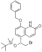 8-Benzyloxy-5-[(R)-2-bromo-1-[(tert-butyldimethylsilyl)oxy]ethyl]-1H-quinolin-2-one molecular structure (CAS 530084-74-3)