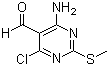 4-Amino-6-chloro-2-methylsulfanylpyrimidine-5-carbaldehyde molecular structure (CAS 5305-56-6)
