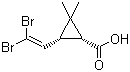 (1R-cis)-3-(2,2-Dibromoethenyl)-2,2-dimethylcyclopropanecarboxylic acid molecular structure (CAS 53179-78-5)