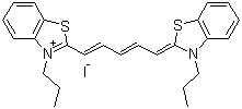 3,3'-二丙基噻二碳菁碘化物分子结构 (CAS 53213-94-8)