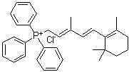 [(2E,4E)-3-甲基-5-(2,6,6-三甲基-1-环己烯-1-基)-2,4-戊二烯-1-基]三苯基氯化鏻分子结构 (CAS 53282-28-3)
