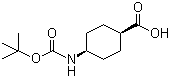 结构式 CAS# 53292-89-0, 顺式-4-(叔丁氧羰基氨基)环己烷甲酸