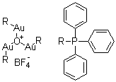 Tris[Triphenylphosphinegold(I)]oxonium tetrafluoroborate molecular structure (CAS 53317-87-6)