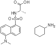 结构式 CAS# 53332-27-7, N-[[5-(二甲基氨基)-1-萘基]磺酰基]-L-丙氨酸环己胺盐