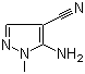 structure of CAS# 5334-41-8, 1-Methyl-4-cyano-5-amino-1,2-pyrazole;5-Amino-4-cyano-1-methyl-1,2-pyrazole; 5-Amino-4-cyano-1-methylpyrazole; 5-Amino-1-methyl-1H-pyrazole-4-carbonitrile