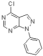 structure of CAS# 5334-48-5, 4-Chloro-1-phenyl-1H-pyrazolo[3,4-d]pyrimidine;NSC 1425