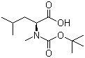 structure of CAS# 53363-89-6, Boc-N-methyl-L-leucine;Boc-N-Me-Leu-OH; N-tert-Butyloxycarbonyl-N-methyl-L-leucine