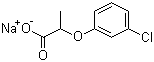 2-(3-氯苯氧基)丙酸钠分子结构 (CAS 53404-22-1)