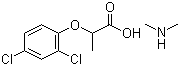 2-(2,4-二氯苯氧基)丙酸二甲胺盐分子结构 (CAS 53404-32-3)