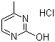 2-羟基-4-甲基嘧啶盐酸盐分子结构 (CAS 5348-51-6)