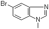 结构式 CAS# 53484-15-4, 5-溴-1-甲基苯并咪唑