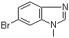 结构式 CAS# 53484-16-5, 6-溴-1-甲基-1H-苯并咪唑